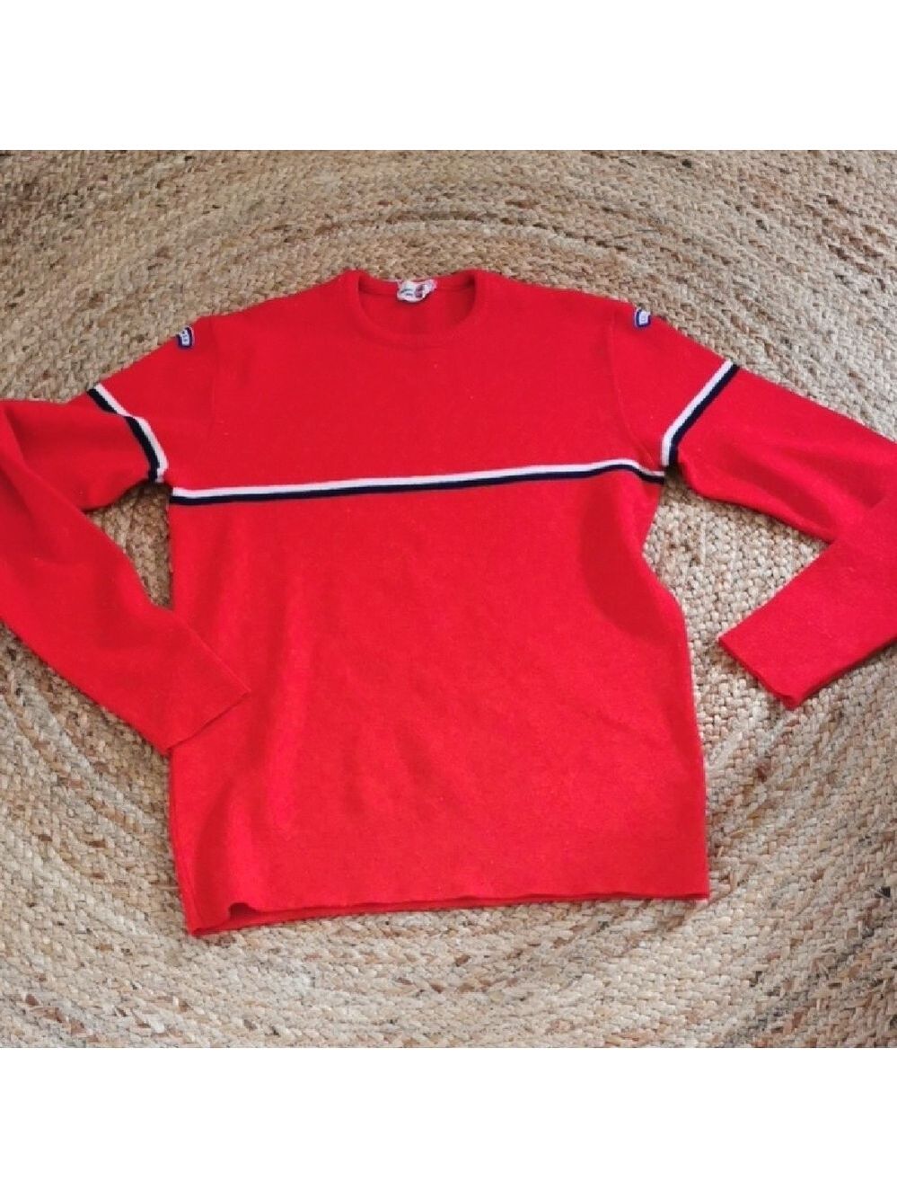 Colmar womens 80s red vintage wool sxeater. Size M. Made in Italy.